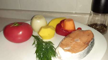 Юшка из семги по-кубански Юшка из семги по-кубански