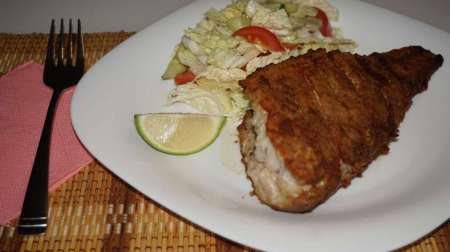 Красный окунь на сковороде Красный окунь на сковороде